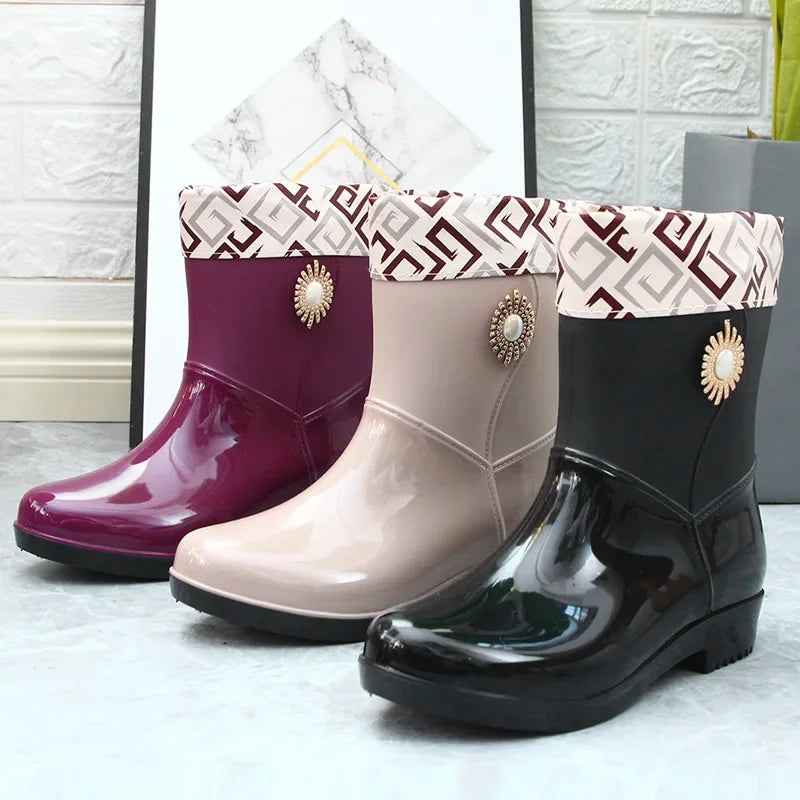 AquaShield | Women’s Waterproof PVC Rain Boots for Wet Weather