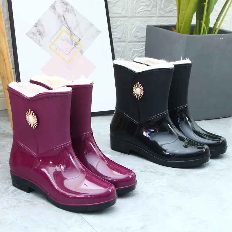AquaShield | Women’s Waterproof PVC Rain Boots for Wet Weather