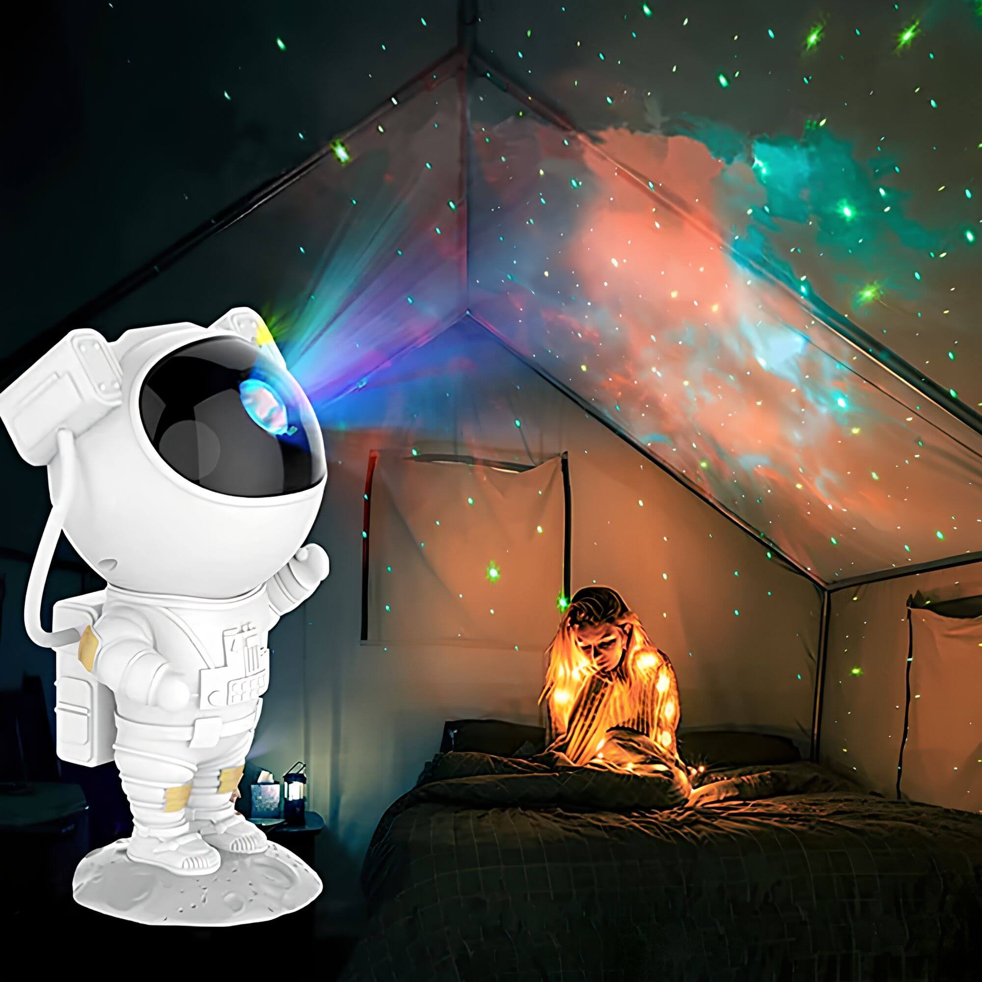 Astronaut Galaxy Projector Night Light – Star Projector with Stunning Galaxy Effects for Kids and Adults 1