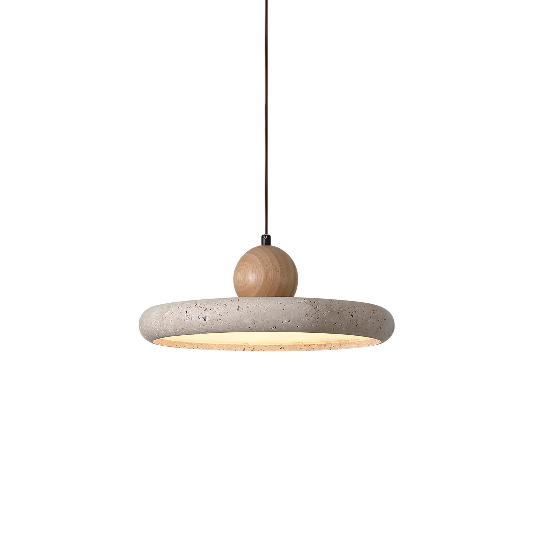 Aurvra | Modern Simplicity Travertine Wood Pendant Lamp 0