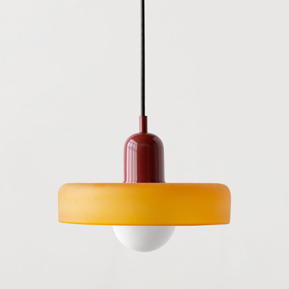 Bauhaus Colored Glass Pendant Lamp 13