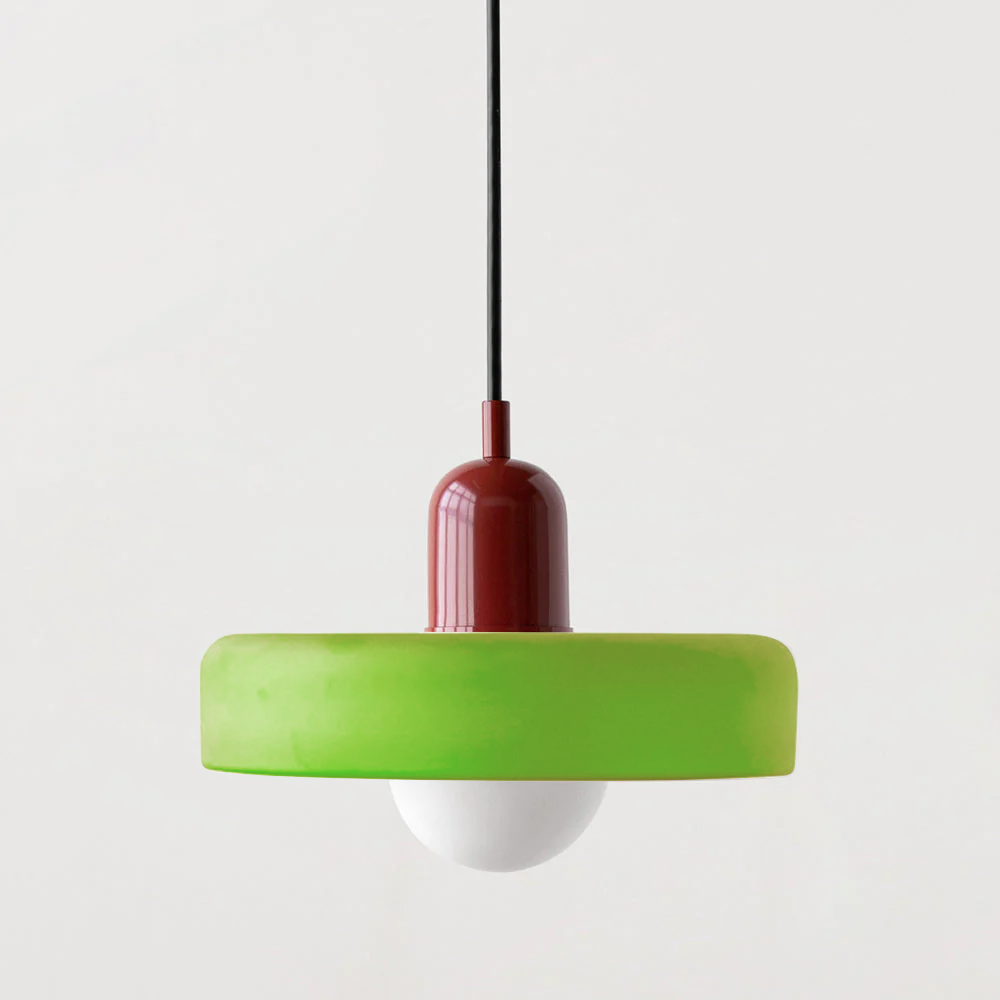 Bauhaus Colored Glass Pendant Lamp 14