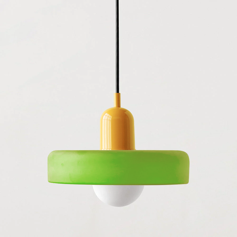 Bauhaus Colored Glass Pendant Lamp 16