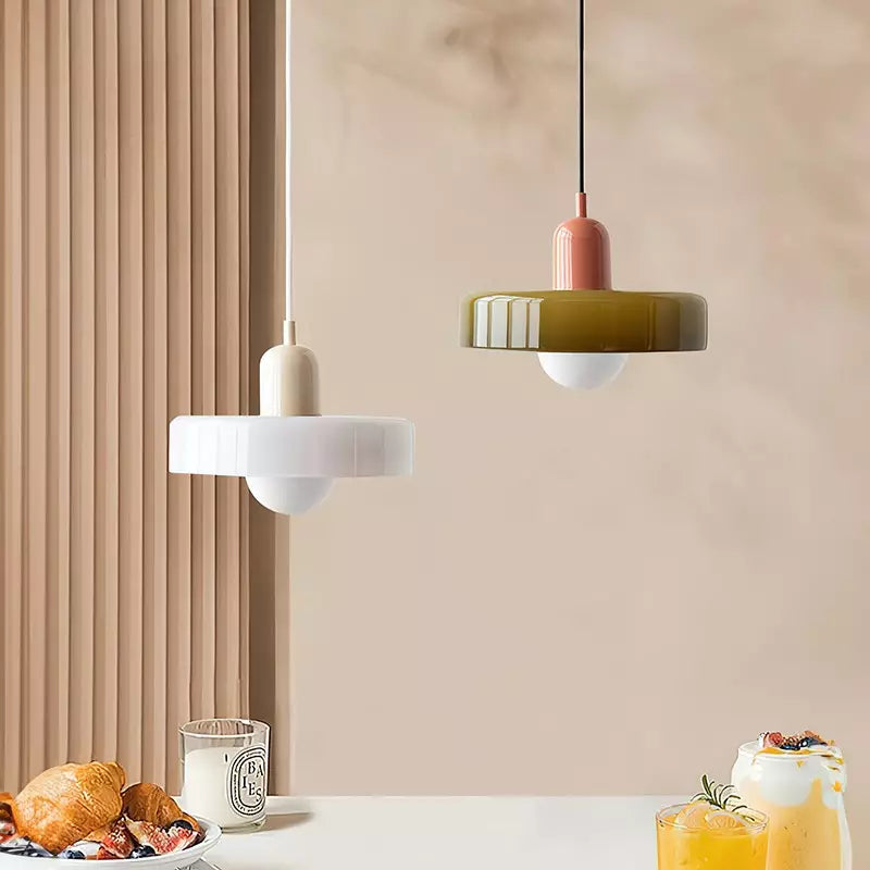 Bauhaus Colored Glass Pendant Lamp 2