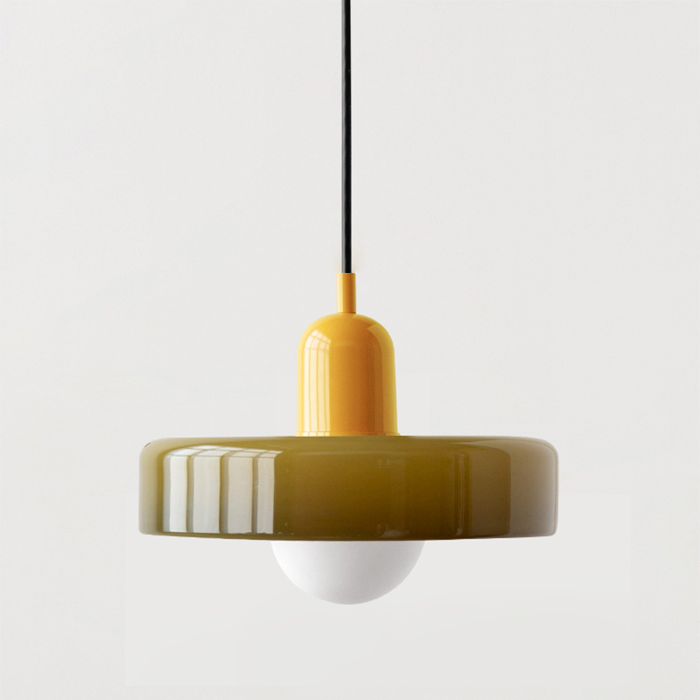 Bauhaus Colored Glass Pendant Lamp 22