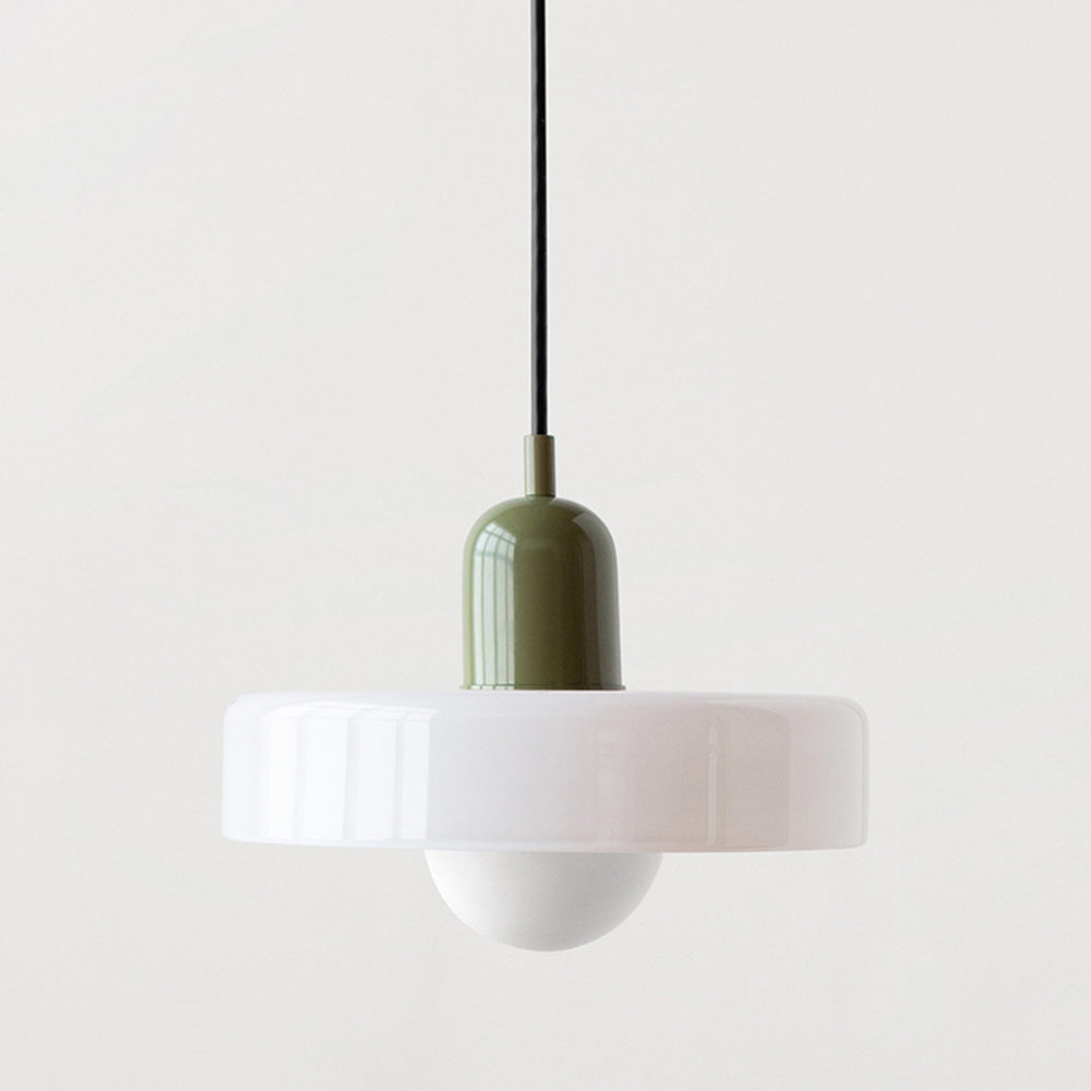 Bauhaus Colored Glass Pendant Lamp 24