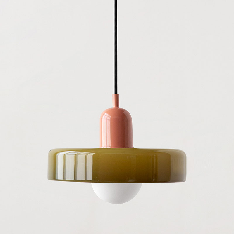 Bauhaus Colored Glass Pendant Lamp 28