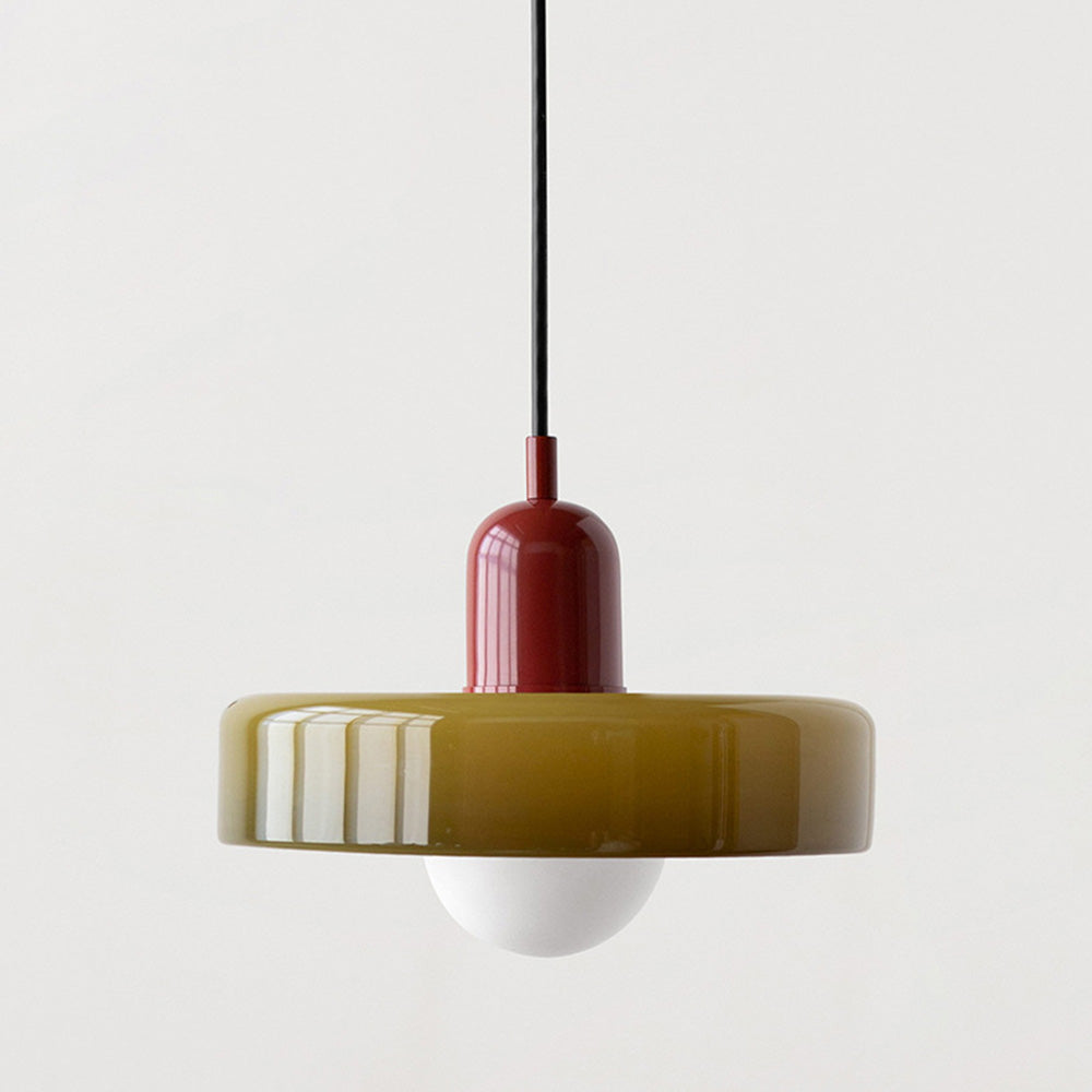 Bauhaus Colored Glass Pendant Lamp 9