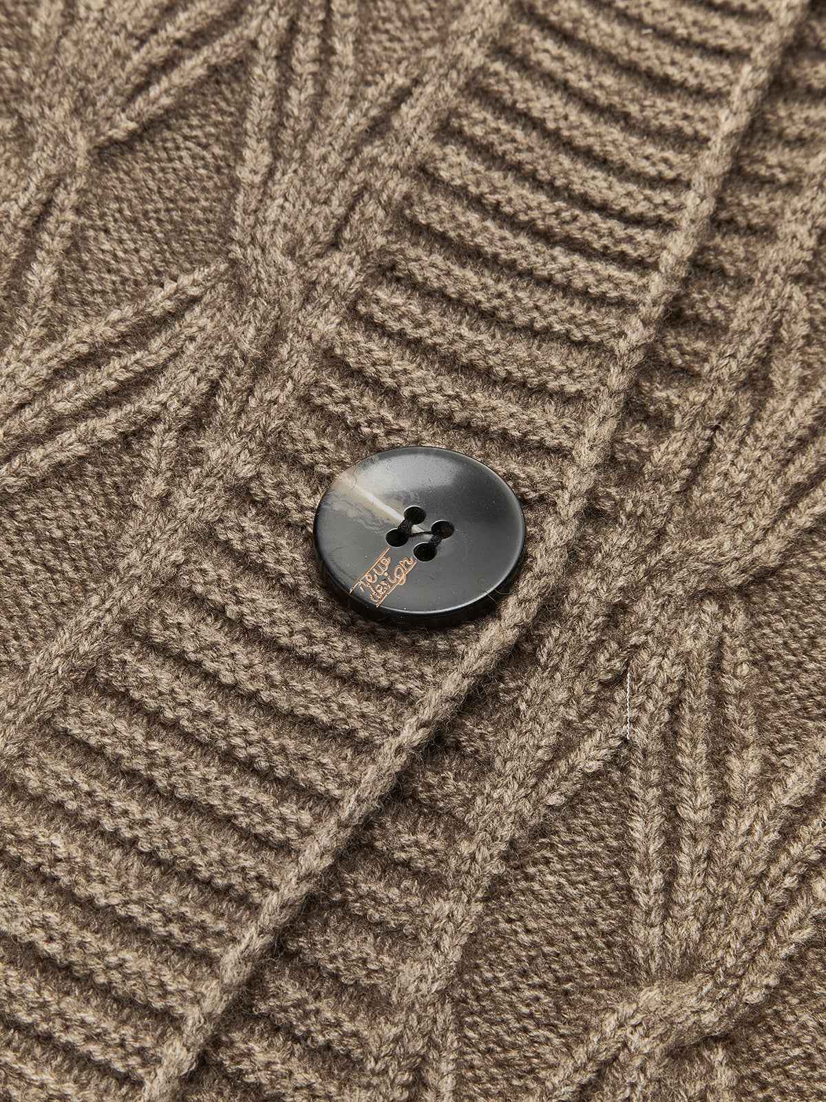 Cail | Women’s Elegant Diamond Stitch Knitting Longline Cardigan