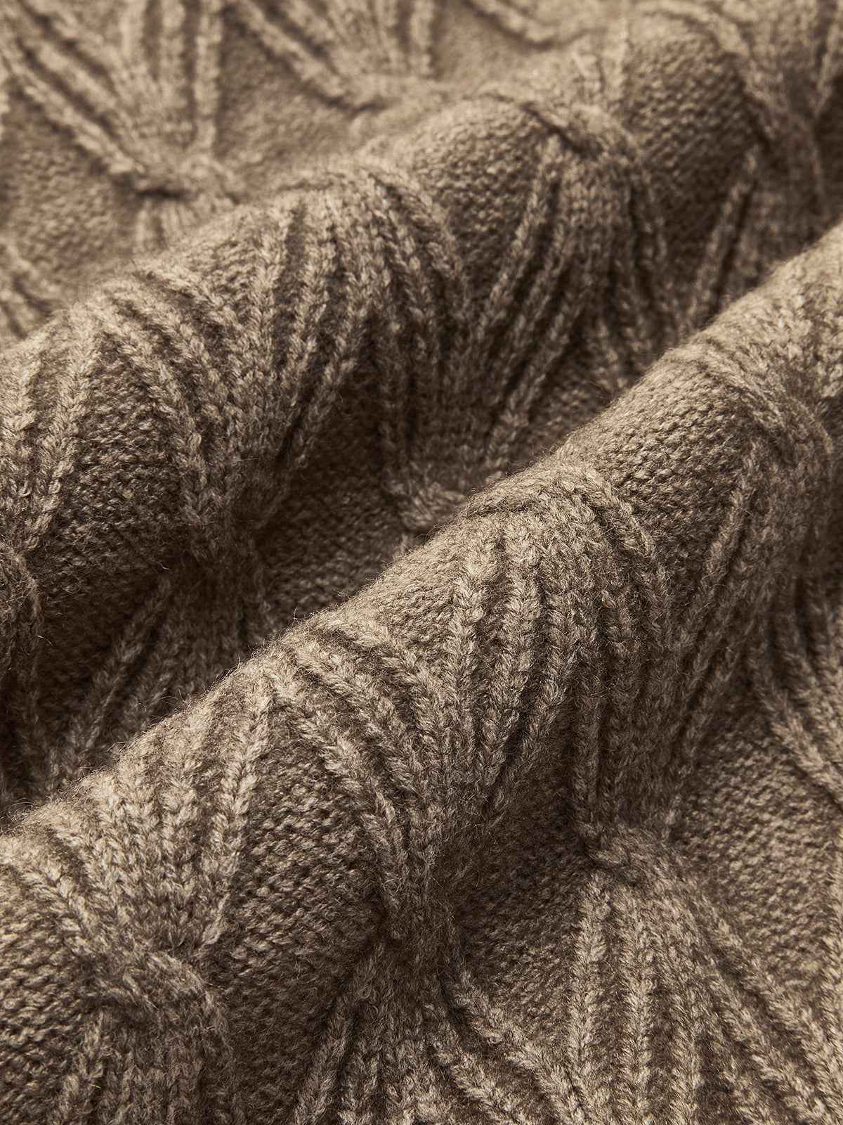 Cail | Women’s Elegant Diamond Stitch Knitting Longline Cardigan