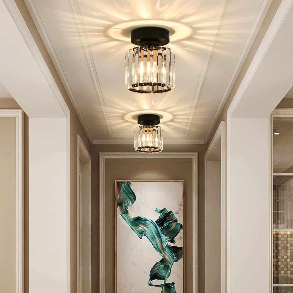 Ceiling Light Crystal Flush Mount Modern Fixture 3