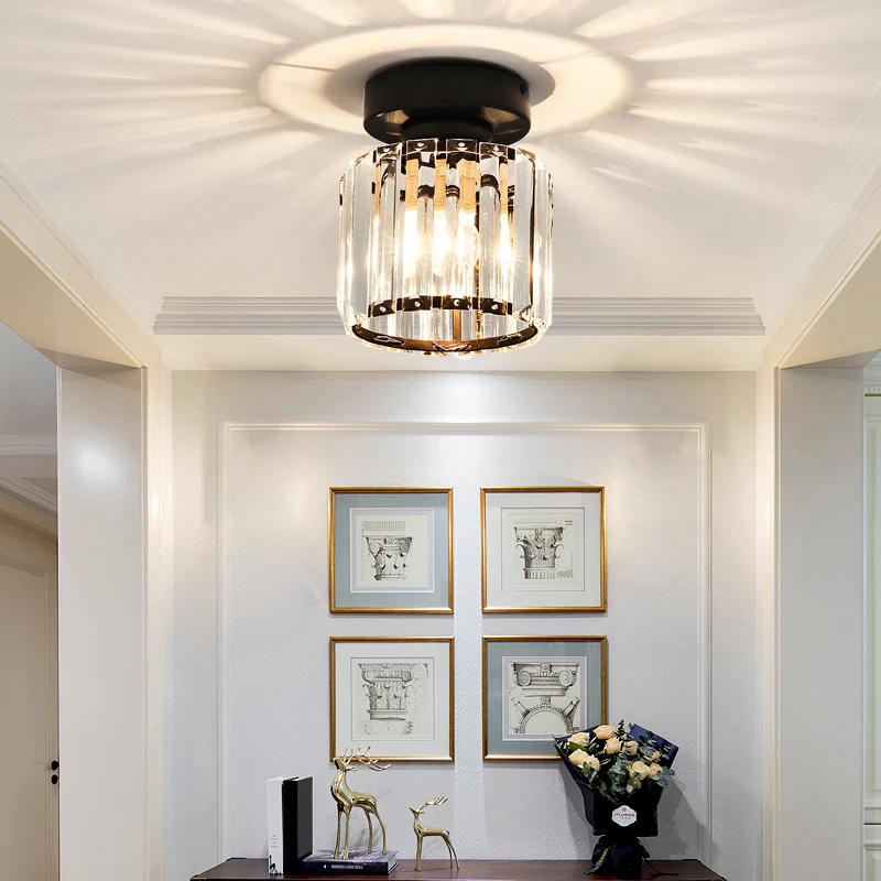 Ceiling Light Crystal Flush Mount Modern Fixture 4