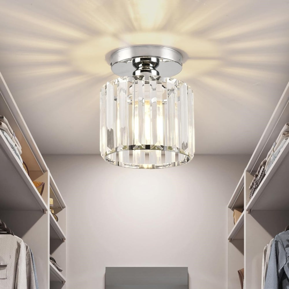 Ceiling Light Crystal Flush Mount Modern Fixture 9