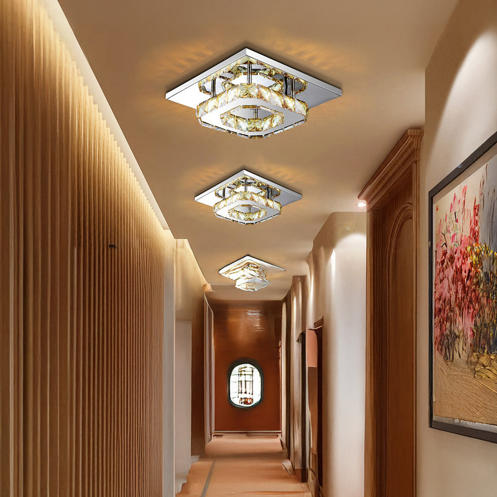 Ceiling Light Crystal LED Modern Flush Fixture 1