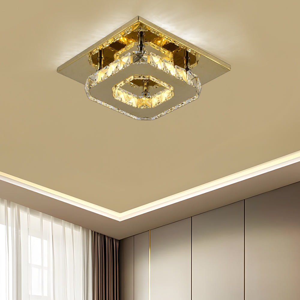 Ceiling Light Crystal LED Modern Flush Fixture 10