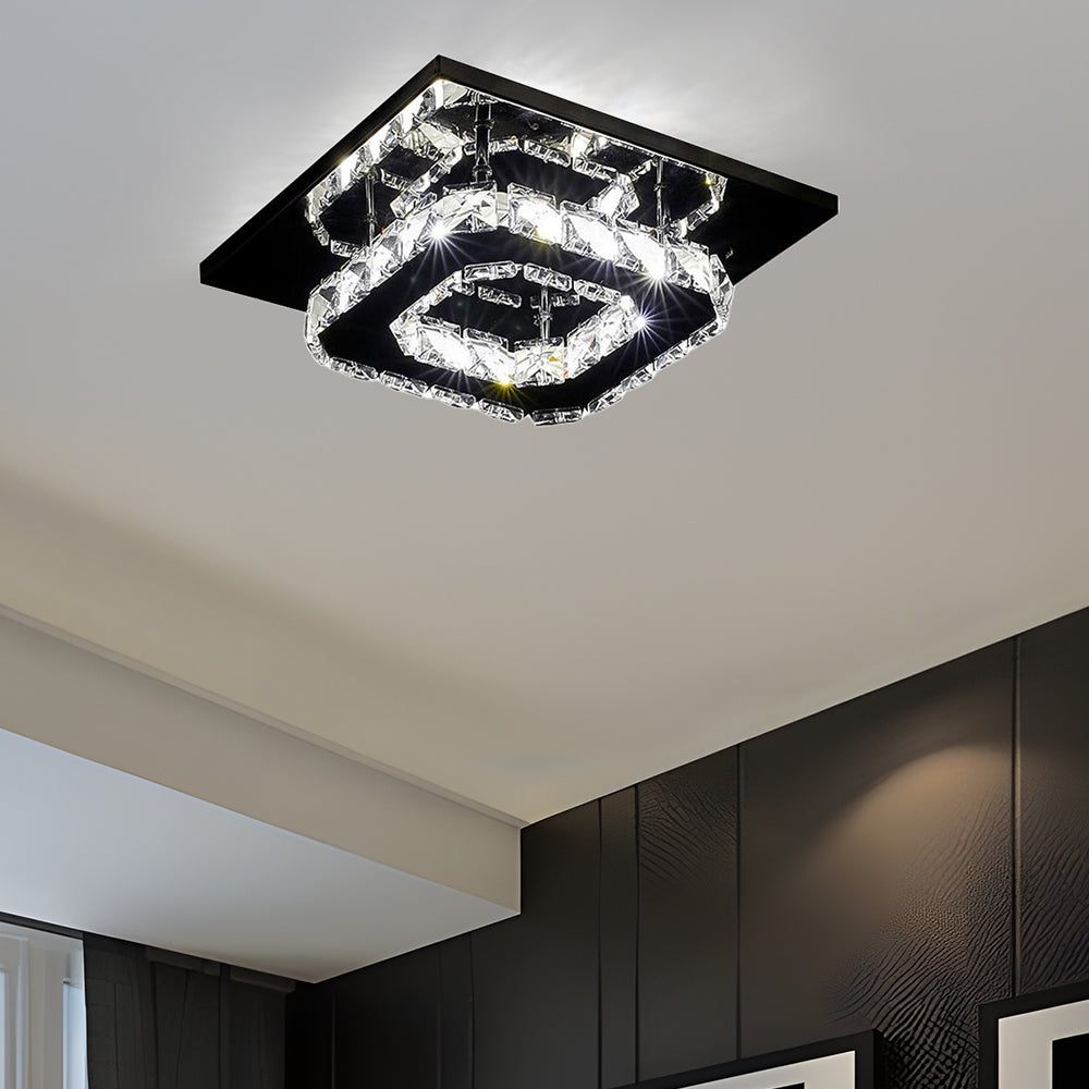 Ceiling Light Crystal LED Modern Flush Fixture 11