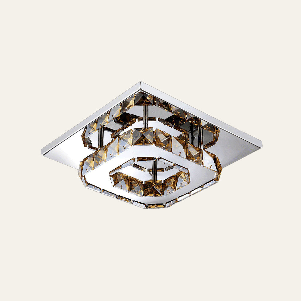 Ceiling Light Crystal LED Modern Flush Fixture 4