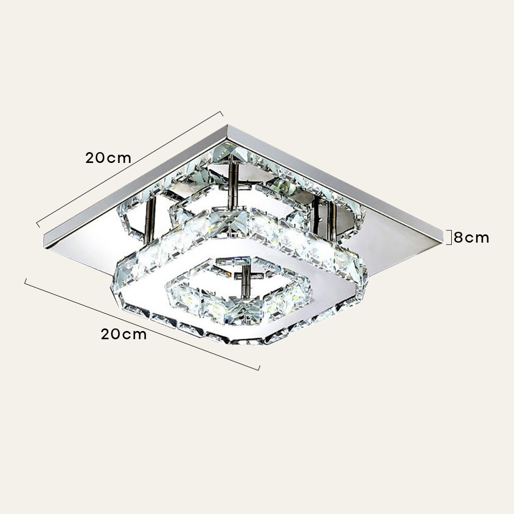 Ceiling Light Crystal LED Modern Flush Fixture 8