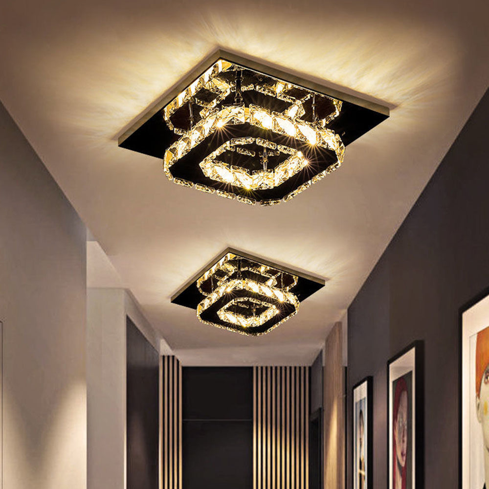 Ceiling Light Crystal LED Modern Flush Fixture 9