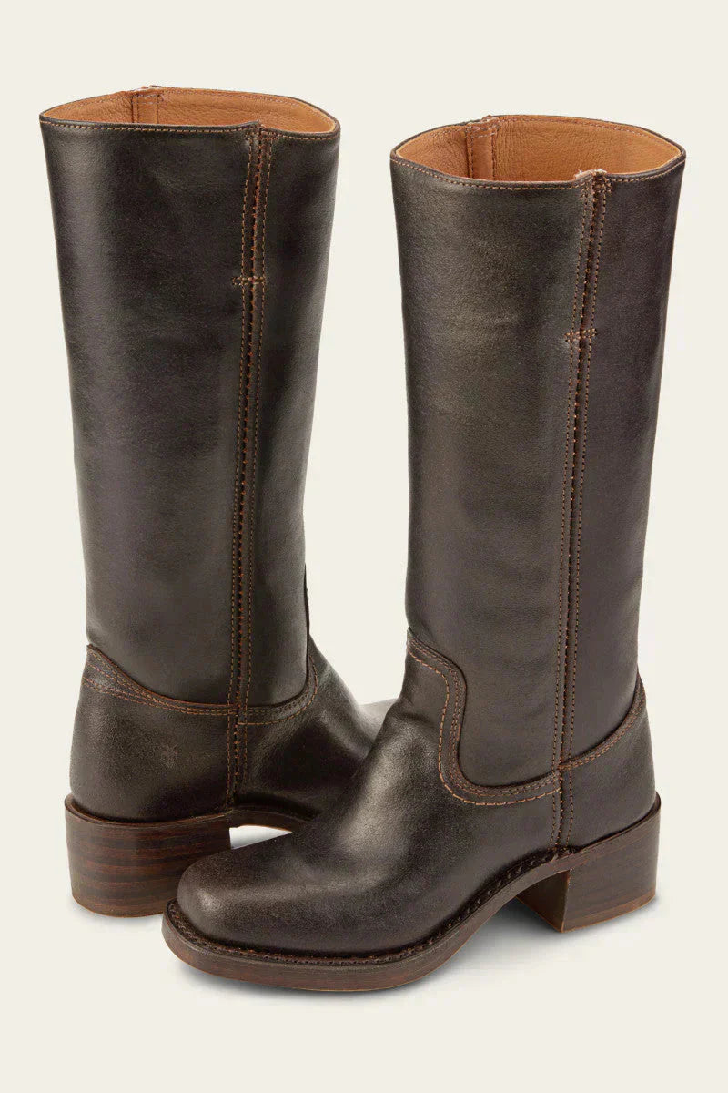 Mia | Elegant Slim Fit Black Leather Boots 1