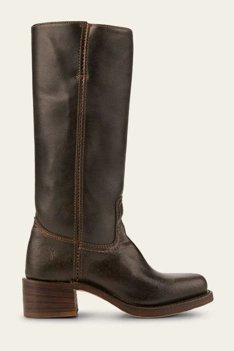 Mia | Elegant Slim Fit Black Leather Boots 9