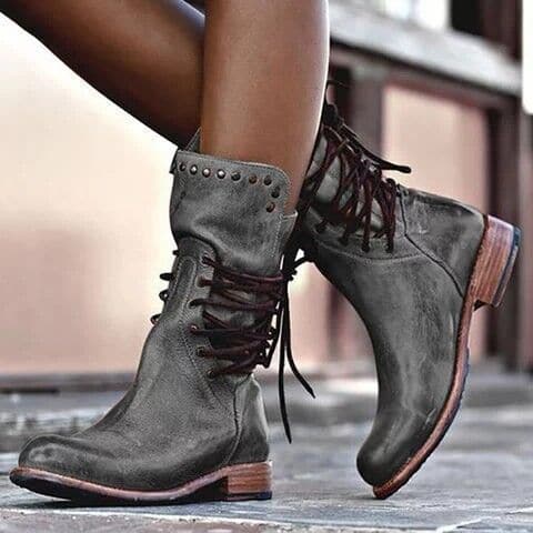 Ava | Elegant Vintage Leather Calf Boots 2