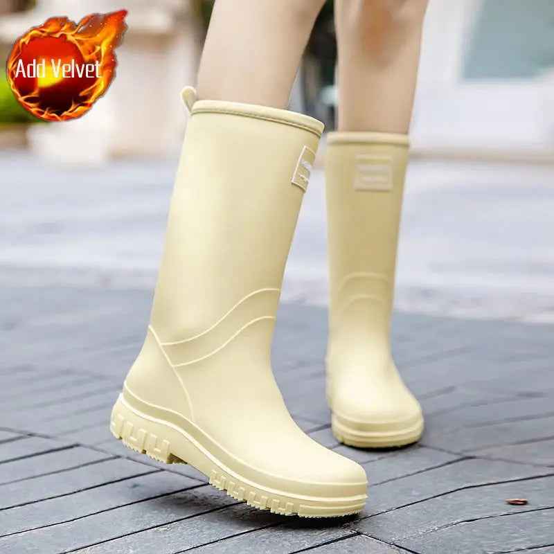 CloudClush | Women’s Soft-Lined Waterproof Mid-Calf Rain Boots