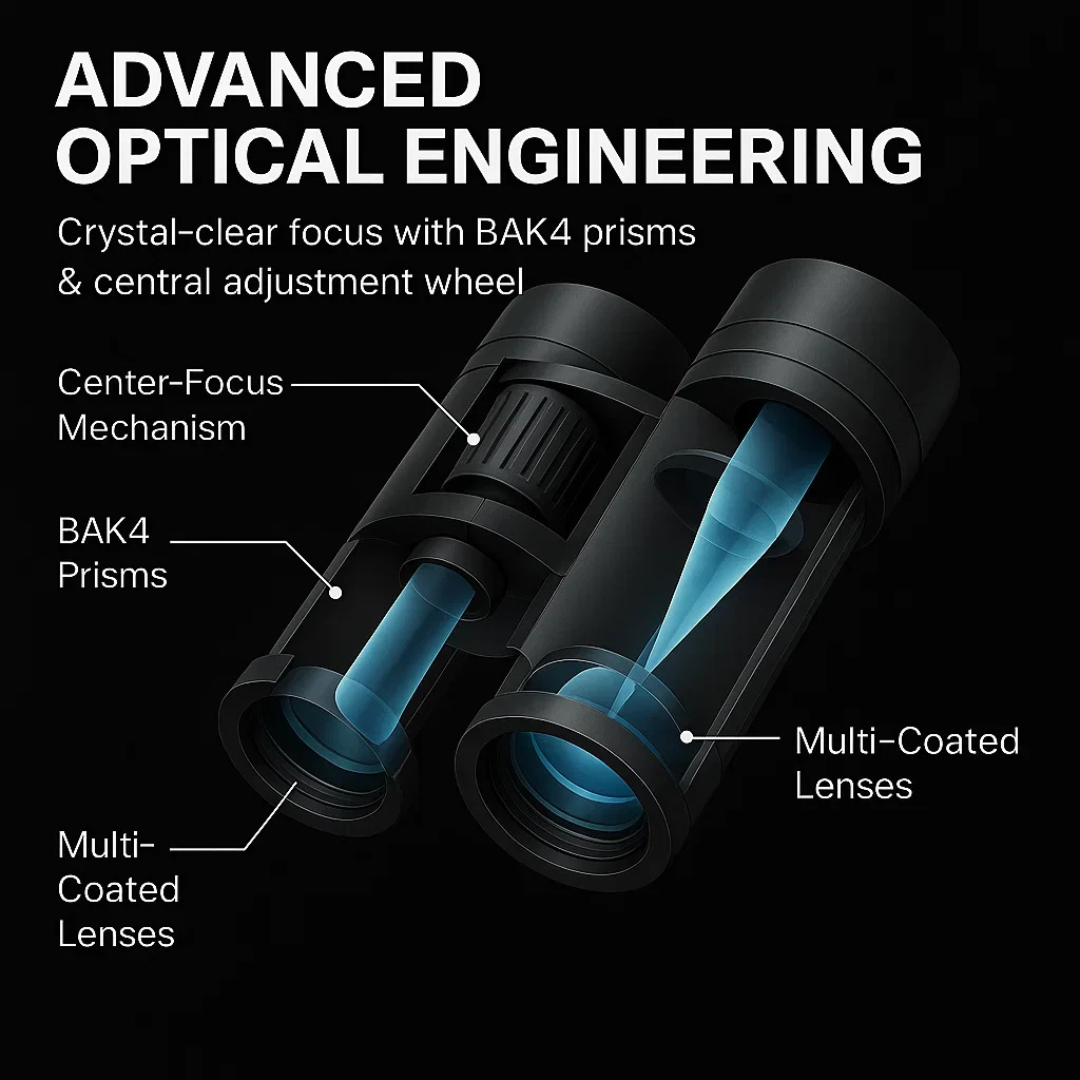 Compact High-Performance Binoculars with 40x Zoom and Wide Field of View for Birdwatching and Travel 5
