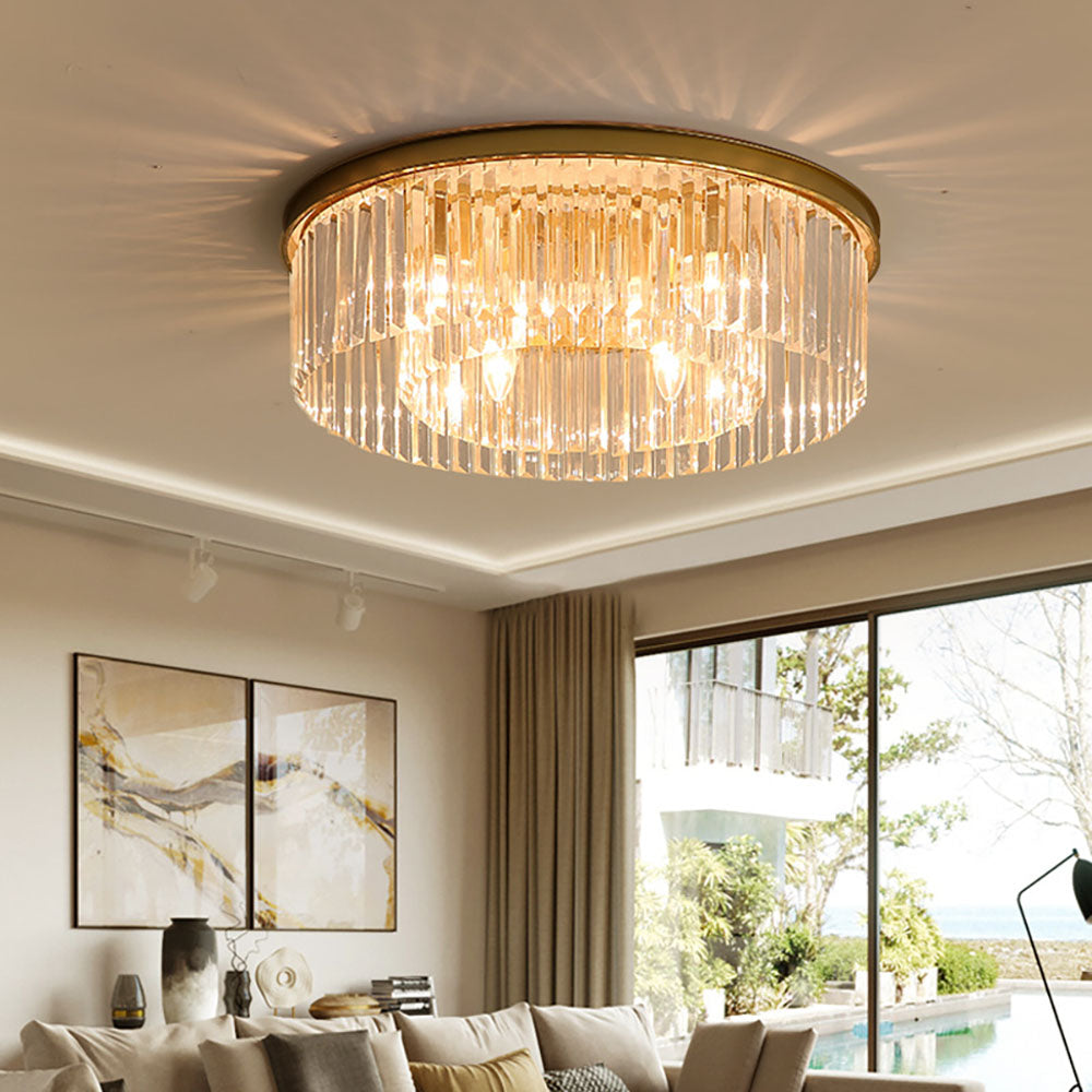 Crystal Flush Ceiling Light for Living Room 2