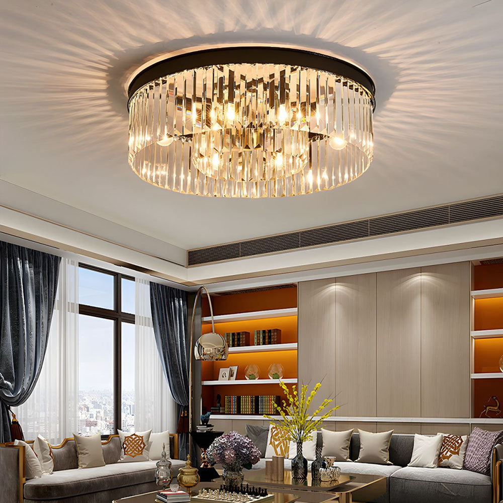 Crystal Flush Ceiling Light for Living Room 3
