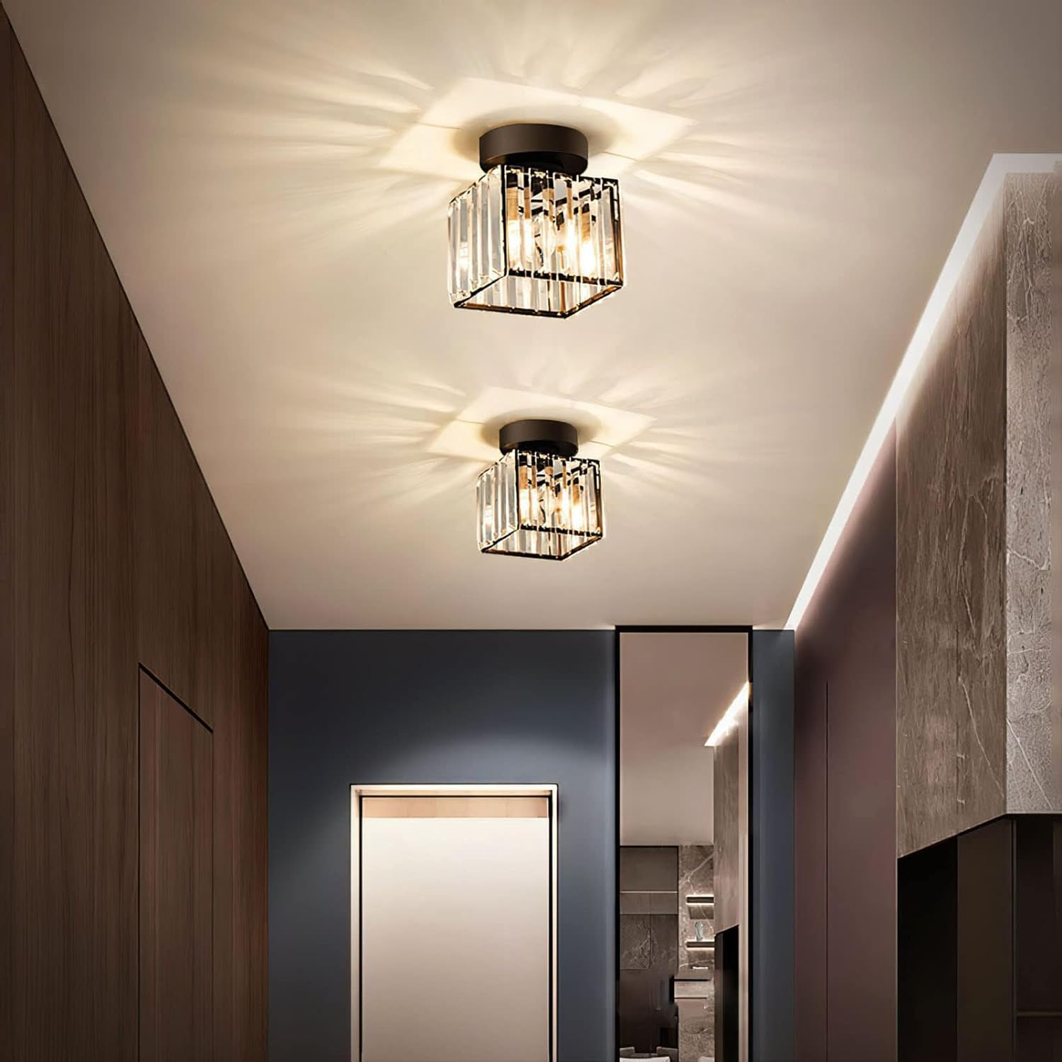 Crystal Glass Ceiling Light for Modern Interiors 5