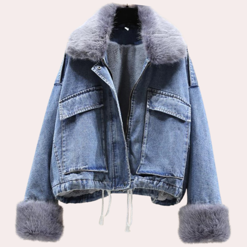 Delilah | Women's Modern Denim Down Winter Jacket 0