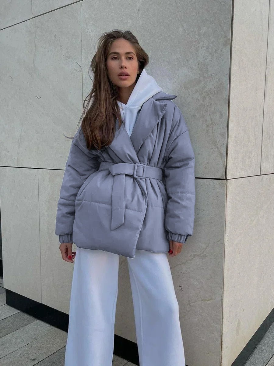 Dolie | Women's Belted Puffer Winter Jacket 1