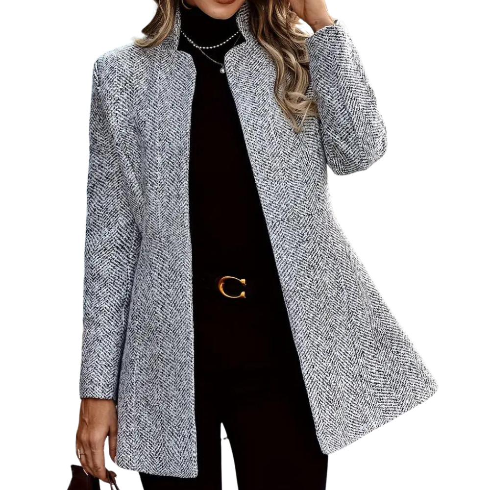 Sophia | Elegant Black Long Winter Coat for Women 4