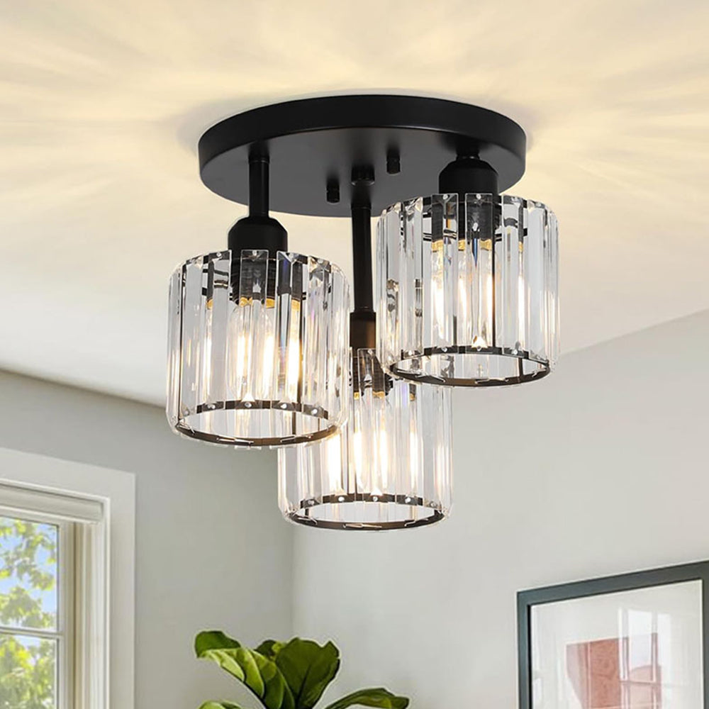 Elegant Modern Crystal Semi-Flush Ceiling Lights 0