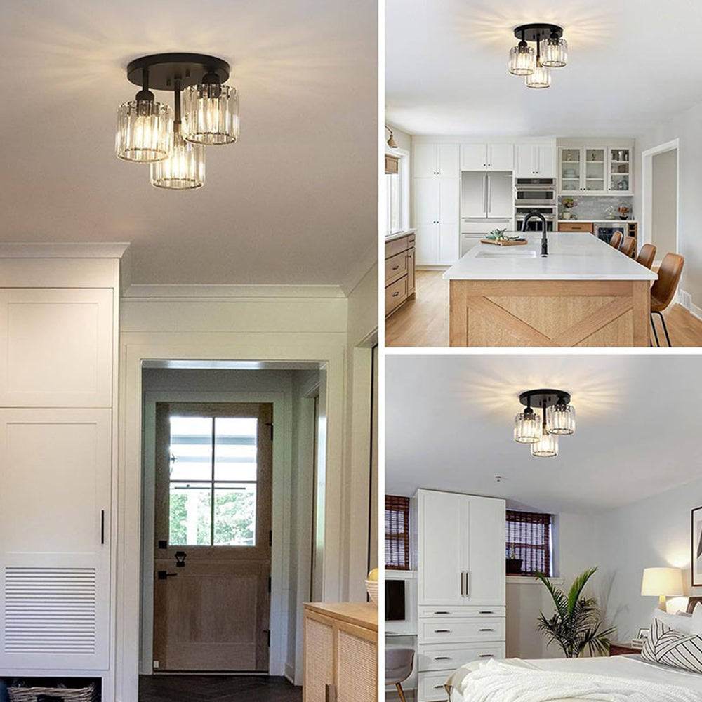 Elegant Modern Crystal Semi-Flush Ceiling Lights 2