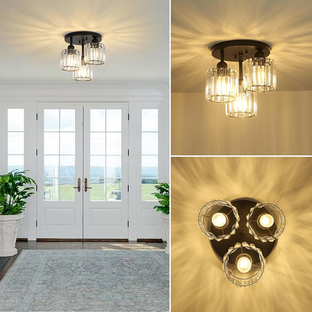 Elegant Modern Crystal Semi-Flush Ceiling Lights 3