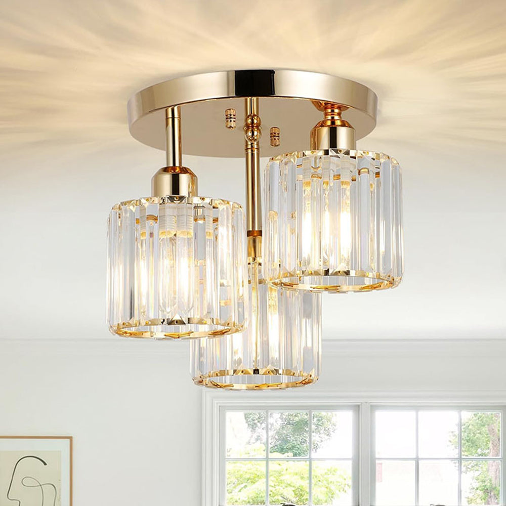Elegant Modern Crystal Semi-Flush Ceiling Lights 7