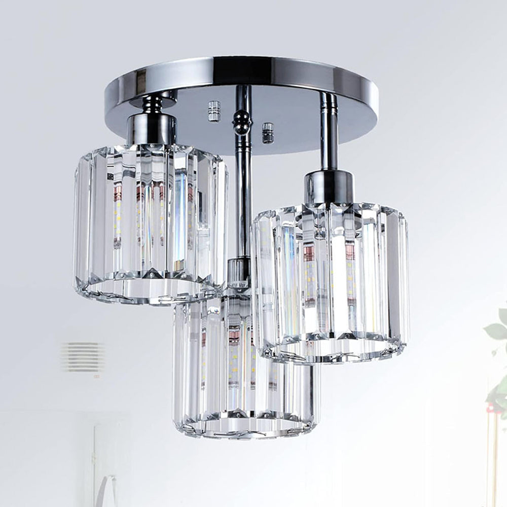 Elegant Modern Crystal Semi-Flush Ceiling Lights 9