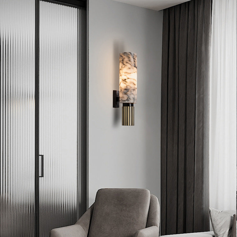 Eviora | Minimalist Copper Stone Wall Lamp with a Modern Elegance 4