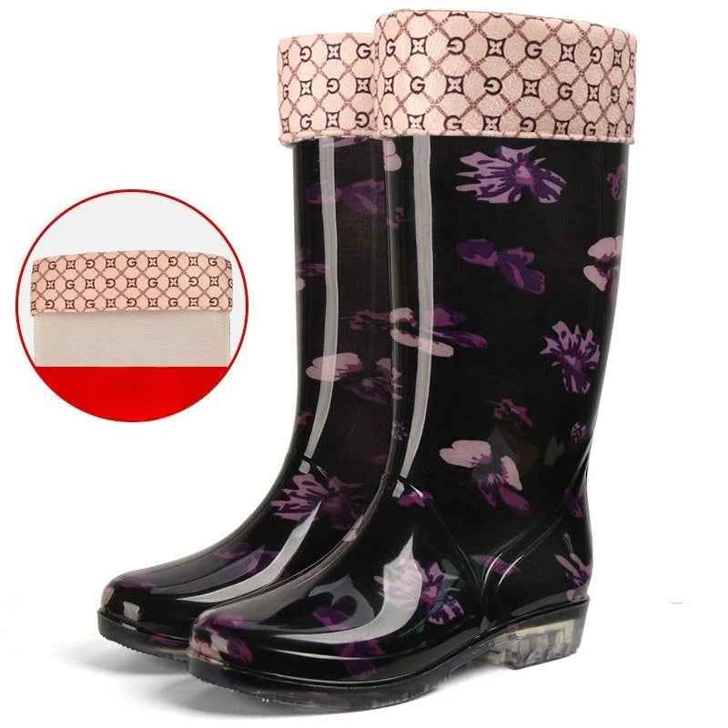 FloraGuard | Women’s Floral Waterproof Rain & Winter Boots