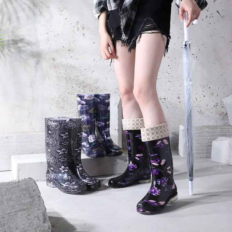 FloraGuard | Women’s Floral Waterproof Rain & Winter Boots