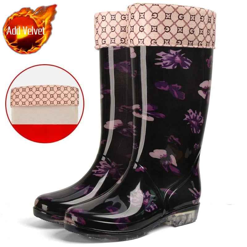 FloraGuard | Women’s Floral Waterproof Rain & Winter Boots