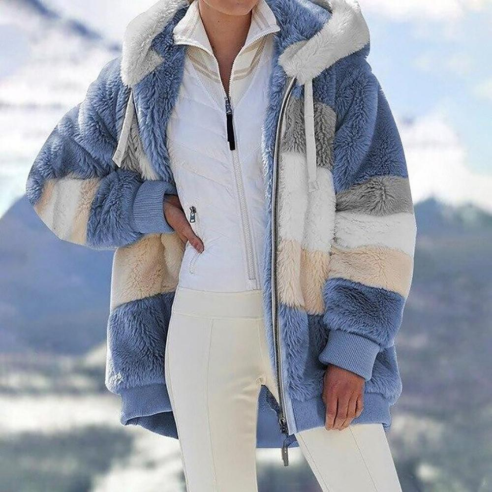 Giorgina | Women's Contrast Quilted Lambswool Winter Coat 0