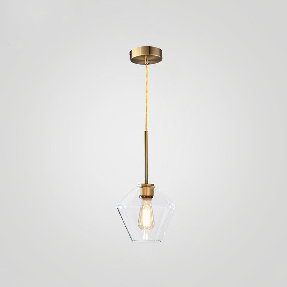 Glass Pendant Light with Industrial Vintage Style 0