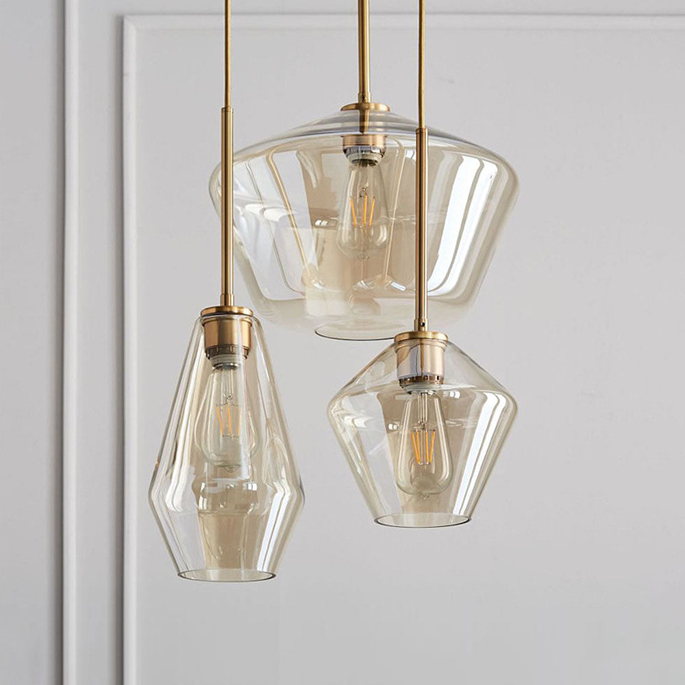 Glass Pendant Light with Industrial Vintage Style 13