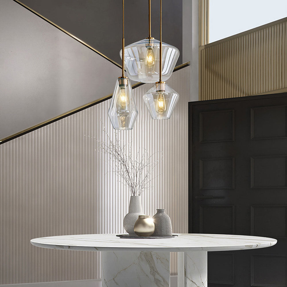 Glass Pendant Light with Industrial Vintage Style 3