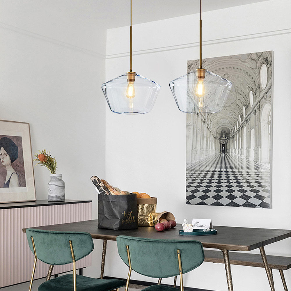 Glass Pendant Light with Industrial Vintage Style 4