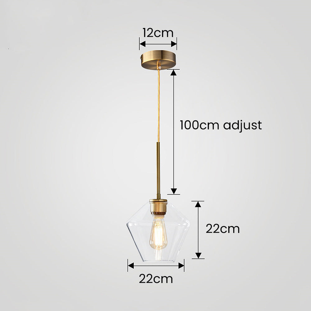 Glass Pendant Light with Industrial Vintage Style 6