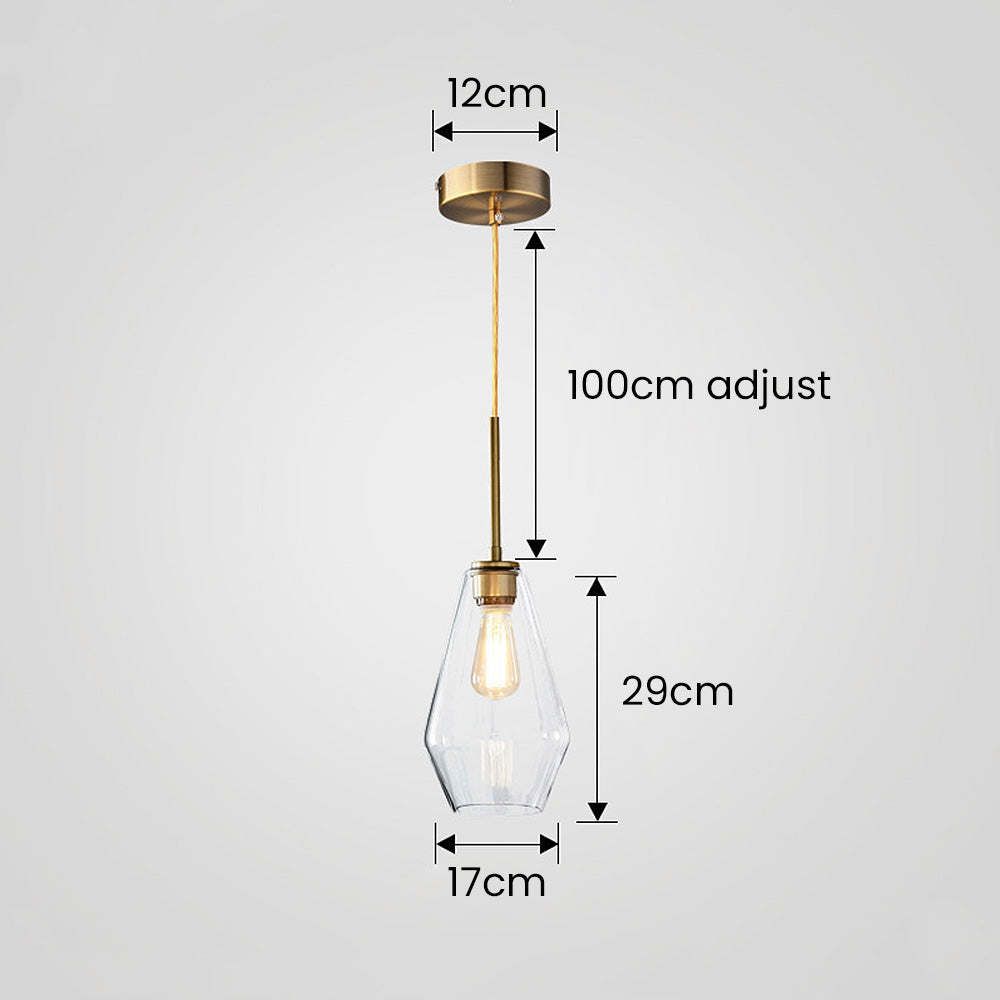 Glass Pendant Light with Industrial Vintage Style 8